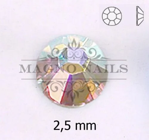 Glas Strasssteine rund - Crystal AB - ca. 2,5mm Nail Art Nails Nagel Nögel Nailart